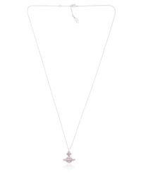 Vivienne Westwood | Pink Crystal Grace Orbit Pendant Necklace | Lyst