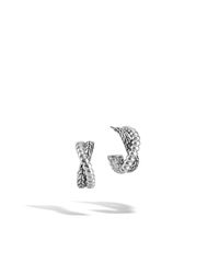 John Hardy | Metallic Classic Chain Small Twist Hoop Earrings | Lyst