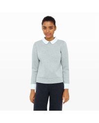 Club Monaco | Gray Irnan Collared Sweatshirt | Lyst