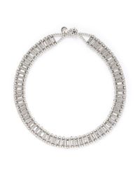 Philippe Audibert | Metallic Crystal Strass Floral Ornament Necklace | Lyst