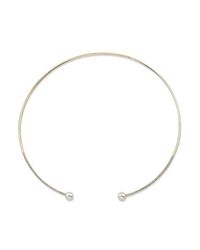 Anne Sisteron | 14kt Yellow Gold Diamond And Pearl Choker Necklace | Lyst