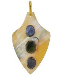 Ashley Pittman - Green Light Horn Silaha Shield Pendant - Lyst