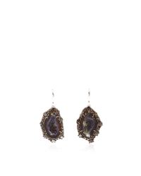 Kimberly Mcdonald | One Of A Kind Dark Geode and Irregular Black Diamond Earrings | Lyst