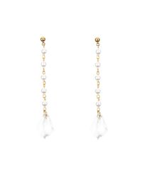 Nicole Miller | Metallic Crystal Drop Earrings | Lyst