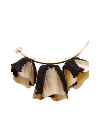Marni | Blue Horn And Yarn Flower Necklace | Lyst
