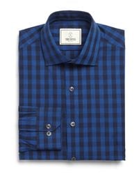 Todd Snyder | Blue Spread Collar Dress Shirt In Navy Plaid for Men | Lyst
