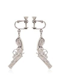 Saint Laurent | Metallic Handgun Charm Earrings | Lyst