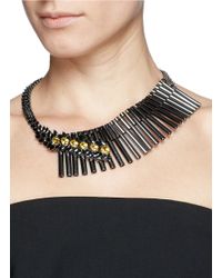 Iosselliani | Gray Asymmetric Marquise Cut Crystal Choker Necklace | Lyst