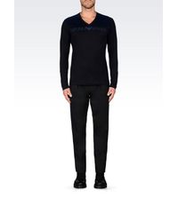 Emporio Armani | Blue T-shirt In Pima Cotton Jersey for Men | Lyst