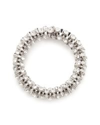 Kenneth Jay Lane | Metallic Crystal Elastic Bracelet | Lyst