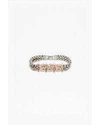 French Connection | Metallic Roses And Spikes Bracelet | Lyst