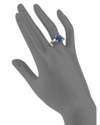 Ippolita | Blue Wonderland Midnight Mother-of-pearl, Clear Quartz & Sterling Silver Ring | Lyst