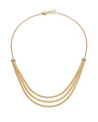 Marco Bicego | Metallic Cairo Diamond & 18k Yellow Gold Three-row Bib Necklace | Lyst