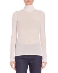 Theory | White Seoji Turtleneck Top | Lyst
