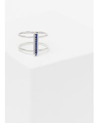 Anna Sheffield | Metallic Sterling Silver & Blue Sapphire Pave Licol Ring | Lyst