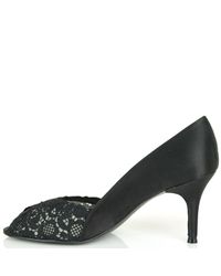 Stuart Weitzman | Black Open Toe Pump | Lyst