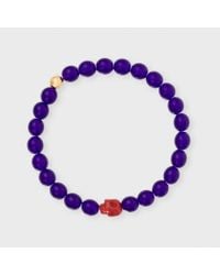 Paul Smith | Purple Men's Violet Beaded Skull Bracelet for Men | Lyst