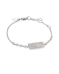 Meira T | Diamond & 14k White Gold Eight-bezel Bar Bracelet | Lyst