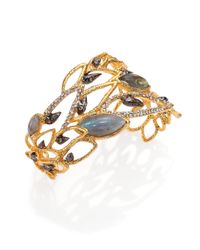 Alexis Bittar | Blue Elements Phoenix Labradorite & Crystal Asymmetrical Rocky Cuff Bracelet | Lyst