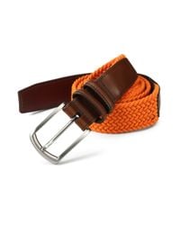Saks Fifth Avenue | Orange Braided Belt for Men | Lyst