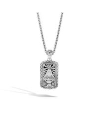 John Hardy | Metallic Classic Chain Dog Tag 30mmx18.5mm Pendant for Men | Lyst