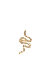 Kenneth Jay Lane | White Crystal Pavé Snake Ring | Lyst