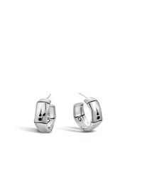 John Hardy | Metallic Bamboo Medium Hoop Earrings | Lyst