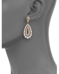 Adriana Orsini | Metallic Pavé Nested Teardrop Earrings/goldtone | Lyst