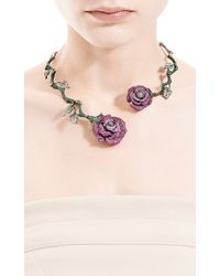 Wendy Yue | Green Flower Necklace | Lyst