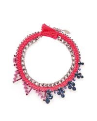 Joomi Lim | Red Cotton Braid Crystal Necklace | Lyst