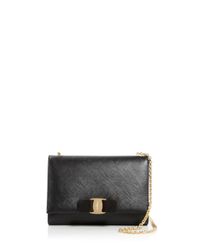 Ferragamo | Black Miss Vara Bow Mini Bag | Lyst