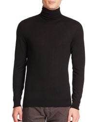 Ralph Lauren Black Label | Black Merino Wool Turtleneck Sweater for Men | Lyst