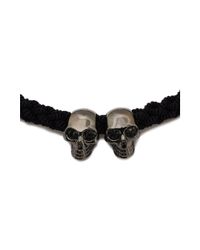 Alexander McQueen | Black Double Braid Bracelet for Men | Lyst