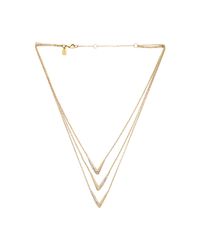 Alexis Bittar Metallic Encrusted Chevron Necklace
