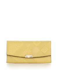Burberry | Yellow Porter Mixed Embossed-pattern Continental Wallet | Lyst