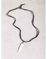 John Varvatos | Black Carved Horn Feather Necklace for Men | Lyst