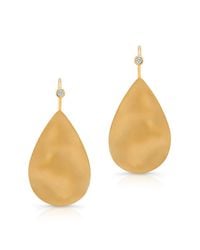 Anne Sisteron - Metallic 14kt Yellow Gold Diamond Ripple Drop Earrings - Lyst