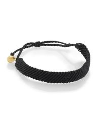 Pura Vida | Black Flat Braided Bracelet | Lyst