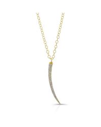 Anne Sisteron - Metallic 14kt Yellow Gold Diamond Horn Necklace - Lyst