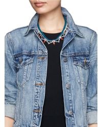 Joomi Lim | Blue Cotton Braid Crystal Necklace | Lyst