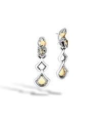 John Hardy | Metallic Long Drop Earrings Bg | Lyst