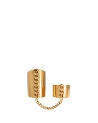 Ela Stone | Metallic Double Chain Ring | Lyst