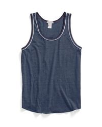 Todd Snyder | Piped Tank Top In Blue Mix for Men | Lyst
