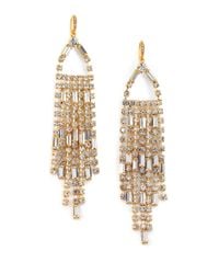 ABS By Allen Schwartz | Metallic Fringe Drop Earrings | Lyst