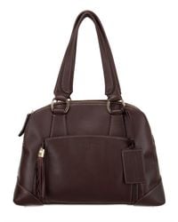 Lancel | Brown Deer Leather Miss Adjani Medium Top Hand | Lyst