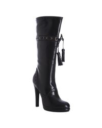 Saint Laurent | Black Leather Chelsea 105 Tassel Boots | Lyst