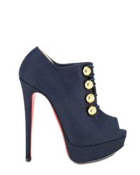 Christian Louboutin | Blue Loubout 150 Flannel Marineankle Boots | Lyst