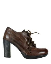 Collection Privée | Brown High Heel Lace-up Shoes | Lyst
