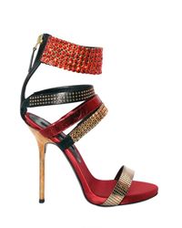 Diego Dolcini | Multicolor Swarovski and Studs Sandals | Lyst