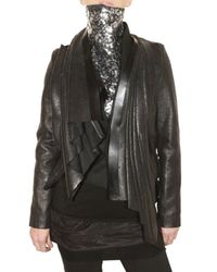 Trosman | Black Waxed Wool Cloth Jacket | Lyst